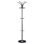 Coat Stand Nicolo metal walnut D37x175cm