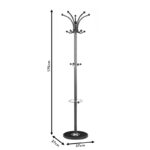 Coat Stand Nicolo metal walnut D37x175cm - Image 5