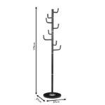 Coat Stand Lorenda metal black D37x175cm - Слика 4
