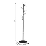 Coat Stand Marietta metal black D37x177cm - Image 4