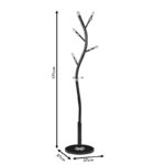 Coat Stand Sergio metal black-natural D37x171cm - Слика 4