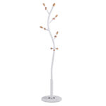 Coat Stand Sergio metal white-natural D37x171cm