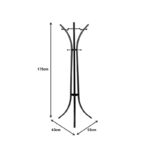 Zensine metal clothes rack in black shade 51x63x175cm - Image 2