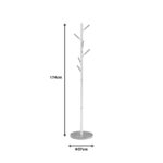 Ponziele clothes rack metal in white shade D37x174cm - Image 2