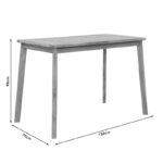 Bar table Bravo solid acacia wood 130x70x90cm - Слика 2