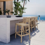 Bar stool Bravo solid acacia wood 53x45x87cm - Слика 2