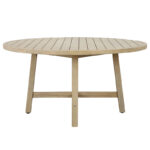 Dining table Spice 5pcs solid acacia wood-black fabric - Image 3