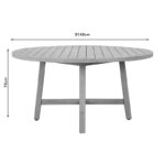 Dining table Spice 5pcs solid acacia wood-black fabric - Image 5