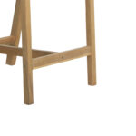 Bar stool Luciana solid acacia wood-beige fabric 68x55x97.5cm - Слика 3