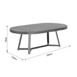 Stellan solid eucalyptus wood table 220x130x75cm - Image 5