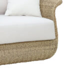 Armchair Gogi aluminum-synthetic wicker in natural color-beige fabric 100x83x73cm - Image 4