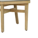 Farem armchair solid eucalyptus wood-beige fabric 53x60x80cm - Слика 5