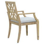 Bolen armchair solid acacia wood-beige fabric 59x63.2x89.9cm - Image 2