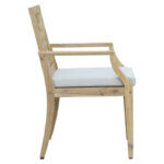 Bolen armchair solid acacia wood-beige fabric 59x63.2x89.9cm - Image 3