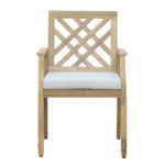 Bolen armchair solid acacia wood-beige fabric 59x63.2x89.9cm - Image 4