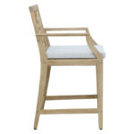 Amalfi bar stool solid acacia wood-beige fabric 59x63.5x104.9cm - Слика 3