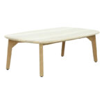 Peregine 4pc living room set solid eucalyptus wood-beige fabric - Слика 5