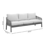 4pc Malibu I living room set solid acacia wood-beige fabric - Слика 5