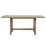 Dining table Malibu-Farem 7pcs solid wood acacia-eucalyptus-beige fabric - Image 2