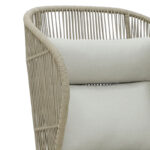 Nicholas 2pc living room set, solid eucalyptus wood and beige fabric - Image 4