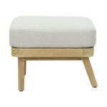 Nicholas 2pc living room set, solid eucalyptus wood and beige fabric - Image 5