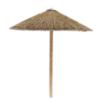 Чадор Соларис кружен метален ела дрво природно D210χ270εκ