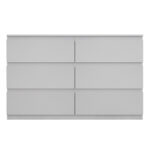Chest of drawers Cindy 6 drawers white 120x40x75cm - Слика 2