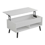 Skyfi coffee table with waiter white-black 100x60x45cm - Image 2