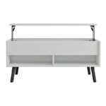 Skyfi coffee table with waiter white-black 100x60x45cm - Image 3