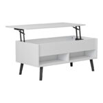 Skyfi coffee table with waiter white-black 100x60x45cm - Image 4