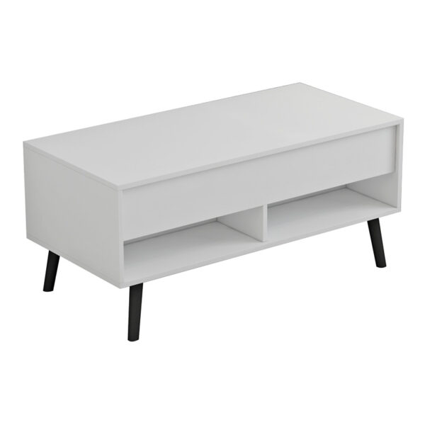 Skyfi coffee table with waiter white-black 100x60x45cm