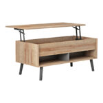Skyfi coffee table with waiter natural-charcoal 100x60x45cm - Image 4