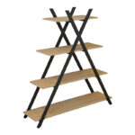Bookcase Tree black-natural 120x33x135cm - Слика 2