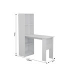 Office bookcase-desk Acumen melamine white 120x50x150cm - Слика 6