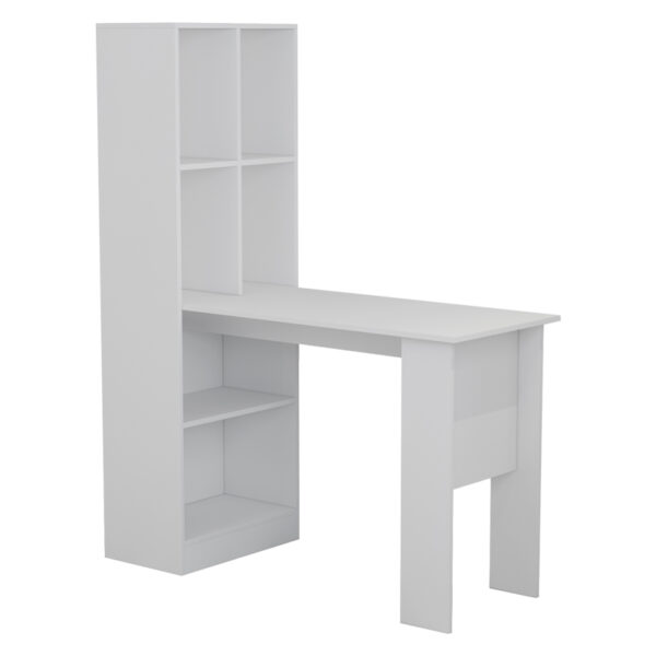 Office bookcase-desk Acumen melamine white 120x50x150cm