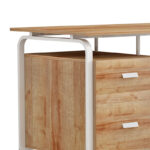 Office desk with drawers Clarity melamine natural-white 120x75x75cm - Слика 5