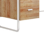 Office desk with drawers Clarity melamine natural-white 120x75x75cm - Слика 6