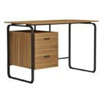 Канцелариско биро со фиоки Clarity меламин орев-црна 120x75x75 см