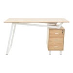 Office desk with drawers Prosper melamine natural-white140x60x76cm - Слика 3