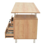 Office desk with drawers Prosper melamine natural-white140x60x76cm - Слика 4