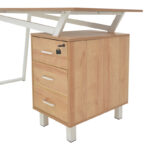Office desk with drawers Prosper melamine natural-white140x60x76cm - Слика 6