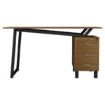 Office desk with drawers Prosper melamine walnut-black 140x60x76cm - Слика 2