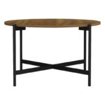 Coffee table Aisle melamine walnut-black D80x45cm - Image 3