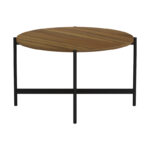 Coffee table Aisle melamine walnut-black D80x45cm - Image 4