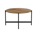 Coffee table Aisle melamine natural-black D80x45cm - Image 2