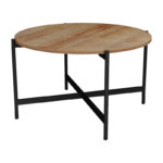 Coffee table Aisle melamine natural-black D80x45cm - Image 4