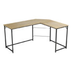 Right corner office desk Impetus melamine sonoma-black 150x120x75