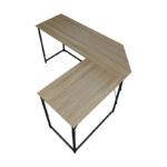 Right corner office desk Impetus melamine sonoma-black 150x120x75 - Image 3