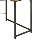 Right corner office desk Impetus melamine walnut-black 150x50x75cm - Слика 6