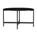 Coffee table Aisle black marble melamine-black metal D80x45cm
